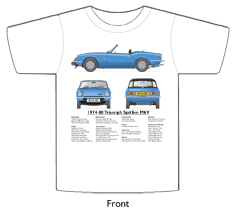 Triumph Spitfire MkV 1974-80 T-shirt Front